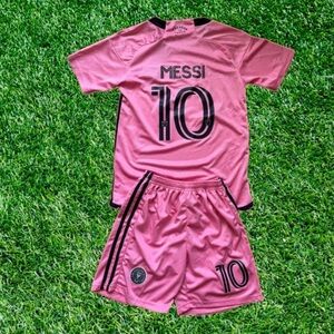 Soccer jersey messi Miami home inter  kids with shorts football lots of sizes